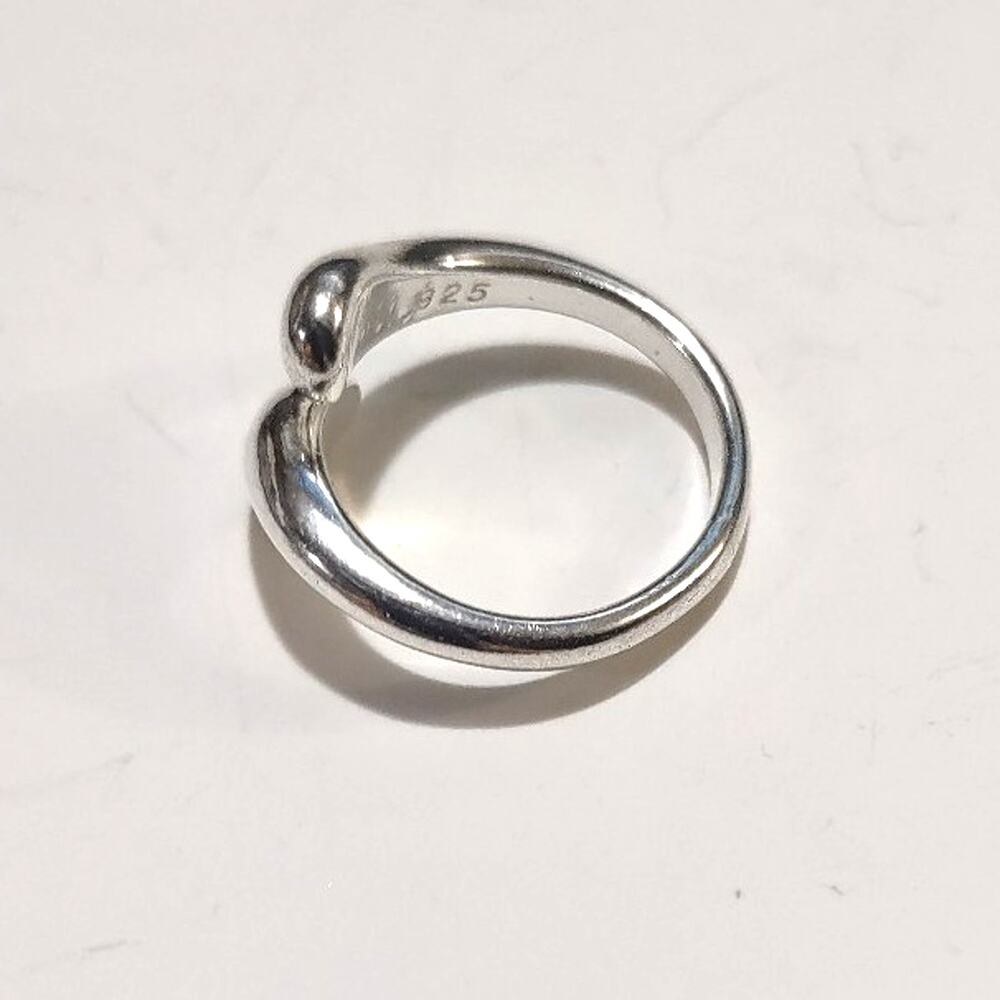 925 Sterling Silver Ring Lobed Teardrop Adjustable Band Christmas  Birthday Gift